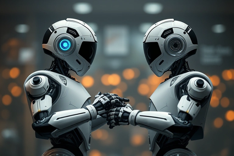 Conceitos visuais relacionados a Diferença entre chatbot simples e agente de IA inteligente
